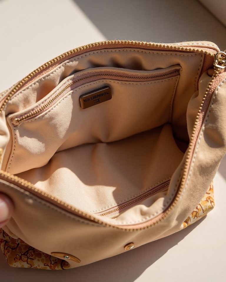 hand embroidered magnolia silk cosmetic pouch